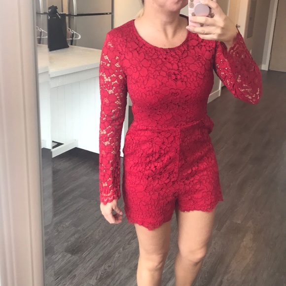 Kimchi Blue Dresses & Skirts - Red Lace Romper